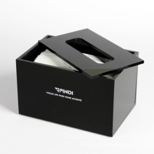 Black Acrylic Tissue Holder, Portable Lucite Tissue Storage Box